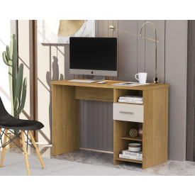 Escrivaninha 02 Gavetas Duna New Cumaru Off White 212452 Giga Moveis