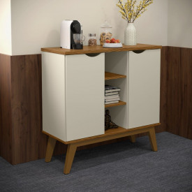 Balcão Buffet Prism 4 Pratelerias Off White Cumarú Patrimar