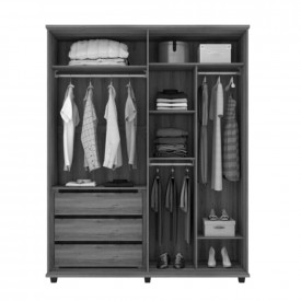 Roupeiro Versatti 4 Portas Freijó 07650FJ Fabrimóveis