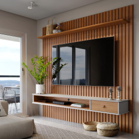 Home Detroid Off White Nature 2.5 Tebarrot Móveis  Sala