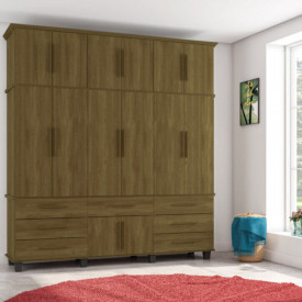 Roupeiro Eccos 6 Portas Imbuia 07800IF Fabrimóveis