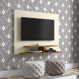Painel Veneza Ej Móveis Off White Freijó 19355 Para TV 50"
