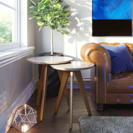 Conjunto De Mesa Classic Imcal 60411 Off W. Lateral Redonda