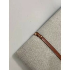 Painel Cabeceira King 1,95 Linho Bege Cinta Em Couro Ofertamo