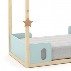 Mini Cama Liv Montessoriana Matic Menta/Natural 51359 Quarto Bebe