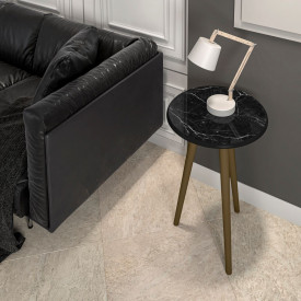 Mesa de Apoio Brilhante Bechara Nero 3 Pés Sala