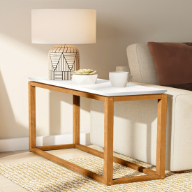 Mesa de Apoio Supreme Tebarrot Branco Nature Sala Estar