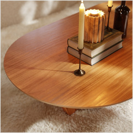 Mesa De Centro MDF Elegance Nature Tebarrot Móveis