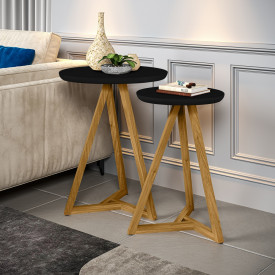 Mezanino Lateral Classic Tebarrot  Preto Amêndoa Sala