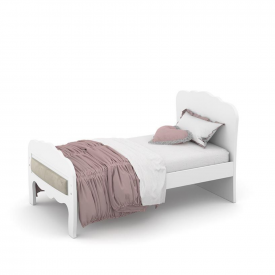 Berço Provence com Rodízios Matic Branco Soft 61059 Quarto Bebe