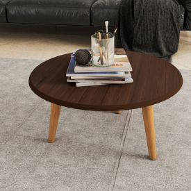 Mesa de Centro Brilhante Bechara Nature 2076109 3 Pés Sala 