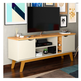 Rack Prism com Adega 1.6 Off White Cinamomo Patrimar Móveis 