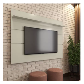 Painel Prism 1.8 TV até 60" Off White Patrimar Móveis