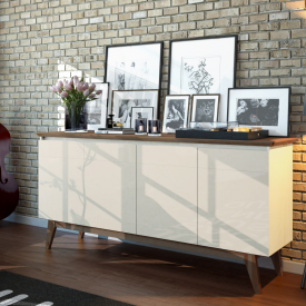 Buffet Classic 4 P com Gaveta 66475/16 Off White Freijó Imcal