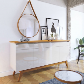 Buffet Classic 4 P com Gaveta 66433/16 Off White Nature Imcal