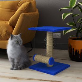 Arranhador Brinquedo Para Gatos Balanço Azul 40x30x30 OFERTAMO