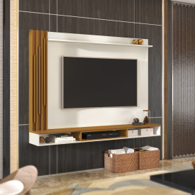 Painel Aston Off White Cedro Sala EDN Moveis