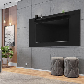 Painel Para Tv até 60 Suspenso Esmeralda 1.58 Preto Casa D Móveis FORA DE LINHA