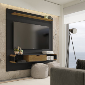 Painel Lisboa 1 Porta Preto Cinamomo TV 65 2075677 Bechara 