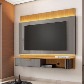 Painel Paris c/ LED TV65 Titanium Cinamomo 2075836 Bechara FORA DE LINHA