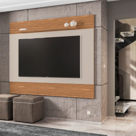 Painel Para Tv MDP Quasar 1.35 até 50 Off White Noce Casa D Móveis