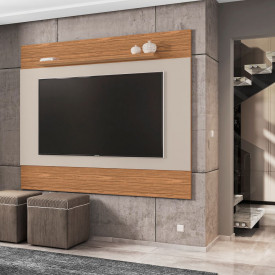 Painel Para Tv MDP Quasar 1.58 até 60 Off White Noce Casa D Móveis