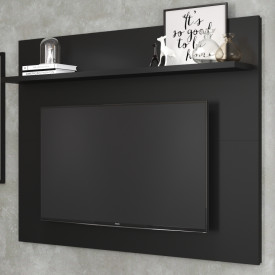 Painel Topázio Preto Acetinado TV 42" Quarto Sala Patrimar