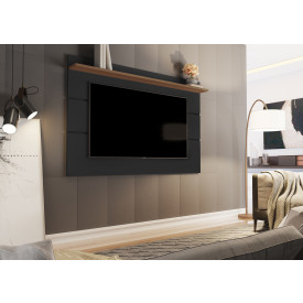 Painel Vivare C 1 Prateleira 1.8 New Black Freijo Giga Moveis