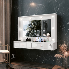 Penteadeira Camarim Amélie Branca 14304 Suspensa EDN 