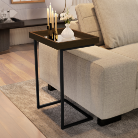 Mesa de Apoio 4774 Canela Pé De Ferro Preto JB Bechara FORA DE LINHA