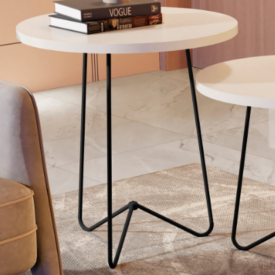 Mesa Centro Luxo 8004 Perola Pés Ferro Preto JB Bechara 