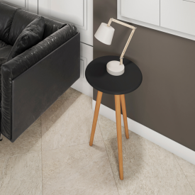 Mesa de Apoio Brilhante Bechara Preto 3 Pés 2074953 Sala