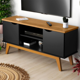 Rack Prism 1.4 Preto Cinamomo Patrimar Móveis Sala  