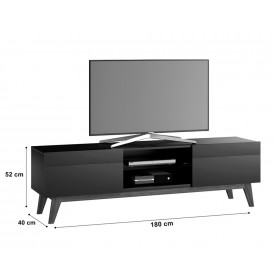 Rack Classic Imcal Com 2 Gavetas 1.8 Preto Fosco - 11847 FORA DE LINHA