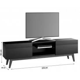 Rack Classic Imcal Com 2 Gavetas 2.2 Preto Fosco -10847 FORA DE LINHA