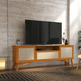 Rack Darin Cedro Sala EDN Moveis