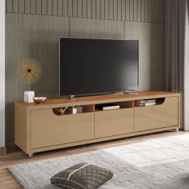 Rack Jersey 2.2 3 Gavetas Champagne Cedro Casa D Móveis