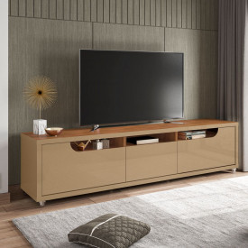 Rack Jersey 1.8 3 Gavetas Champagne/Cedro Casa D Móveis Sala