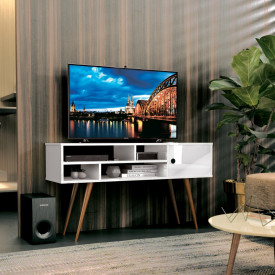 Rack Kenzo 1 Porta Branco 7371 Pés Palito EDN