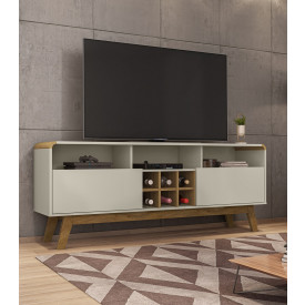 Rack Larimar com Adega Off White Cinamomo 2075686 Bechara 