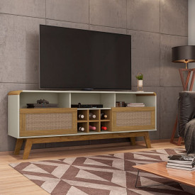 Rack Larimar Adega Off White Cinamomo Rattan 2075849 Bechara