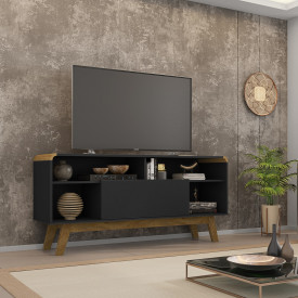 Rack Lazuli 1 Porta Preto Fosco 2075690 Bechara 