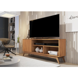 Rack Retro 1,36 Malbec Wood com Porta Nature 147541 Giga Moveis