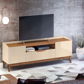 Rack Ravena 1.8 Off White Noce 2 Portas Casa D Móveis 