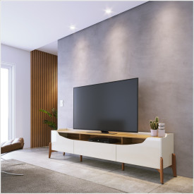 Rack Para TV Studio 2.2 C/2 Portas MDF 12280 Off White Nature Imcal