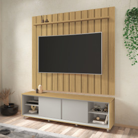 Rack Thor 1.80 Freijo Nobre Fendi Sala EDN Moveis FORA DE LINHA