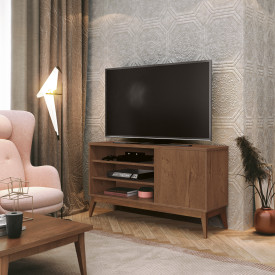 Rack Vinci 1 Porta Naturale 746155 com Prateleiras EDN