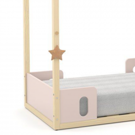 Mini Cama Liv Montessoriana Matic Rose/Natural 51358 Quarto Bebe