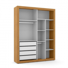 Roupeiro 02 Ptas Correr Tutto New Matic Freijó/Branco Soft 70797 