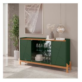 Buffet Bari 1,70 Verde Oliva/Cedro Casa D Moveis
